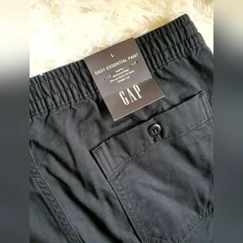 GAP GapFlex Easy Essential Hose schwarz Größe Large elastischer Bund zum Binden RT $ 60 neu mit Etikett - Bild 10 von 12
