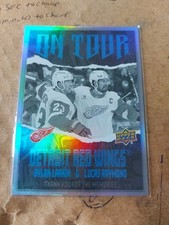 Dylan Larkin / Lucas Raymond #OT-23 2024-25 Upper Deck On Tour. BeerCrusher S.C