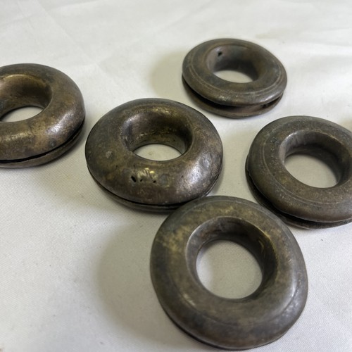 Antique Asian Bronze Thumb Finger Meditation Bells Lot Of 6 - Picture 8 of 11