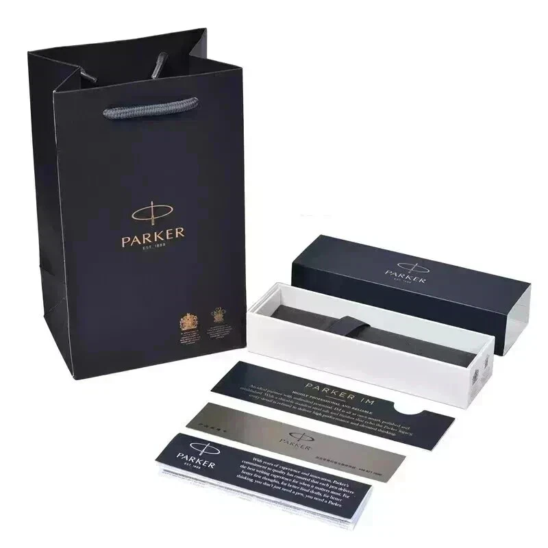 Silver Grid/Gold Clip Parker Sonnet Series Fine (F) Nib Fountain Pen With Box