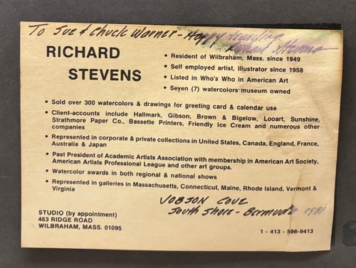 Original 1981 RICHARD STEVENS "Jobson Cove South Shore BERMUDA" Strand GEMÄLDE - Bild 13 von 14