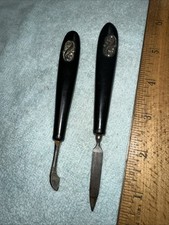 Vintage Art Deco Manicure Cuticle Tools Marked   Sterling  