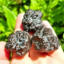 3PCS Prophecy Stone Pseudomorph Natural Rare Crystal Healing Mineral Specimens