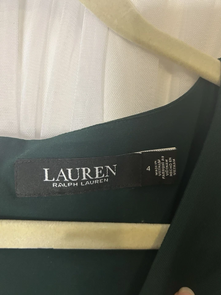 Lauren Ralph Lauren Mujer Verde Esmeralda Manga Larga Midi Talla 4 Foto 4 de 4