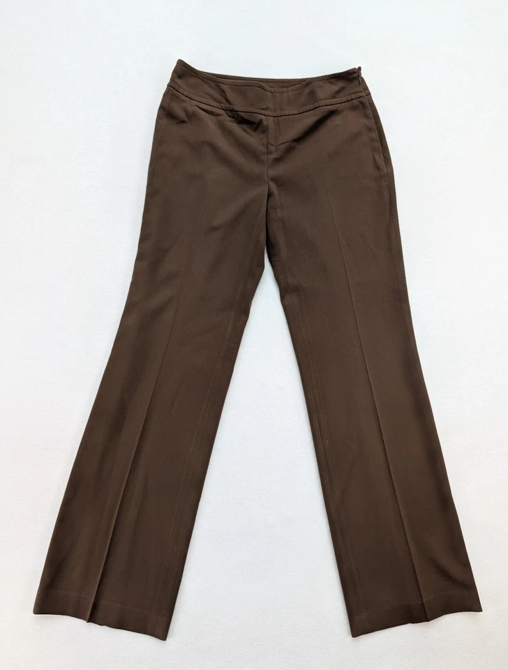 Pantalones de vestir para mujer Chadwicks talla 6 marrón frente plano Foto 2 de 4