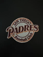 VINTAGE THROWBACK RETRO 1985 SAN DIEGO PADRES PINSTRIPE LOGO PATCH NEW OLD STOCK
