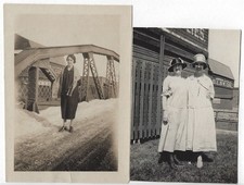 Ithaca NY Cayuga Inlet Bridge James Lynch DL&W Coal Building 2 Vintage Photo