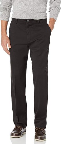 Dockers Men's Classic Fit Easy Khaki Pants, Stretch For Performance, Black, 33W