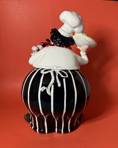American Atelier Italian Pastry Chef Cookie Jar 12 Inches-Ceramic - Picture 2 of 10