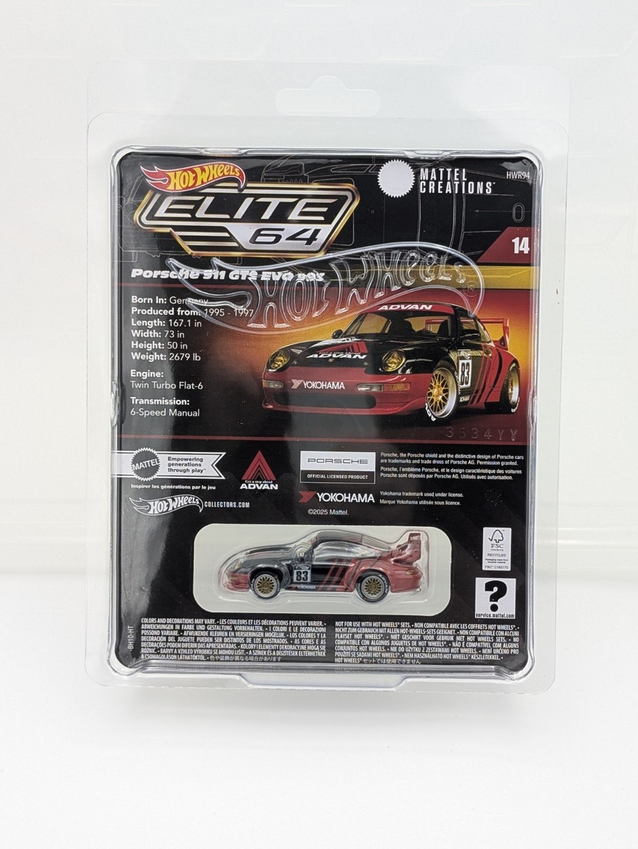 Hot Wheels Elite 64 Porsche 911 GT2 EVO 993 | Mattel Creations