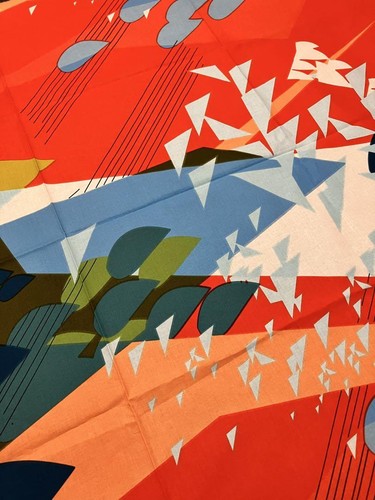 Marimekko Abstract Print Fabric Cloth 145×95cm - Picture 3 of 5