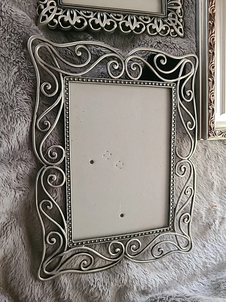 Pewter 5x7 Picture Frames 2 Metal 1 Wood - Image 3 of 4