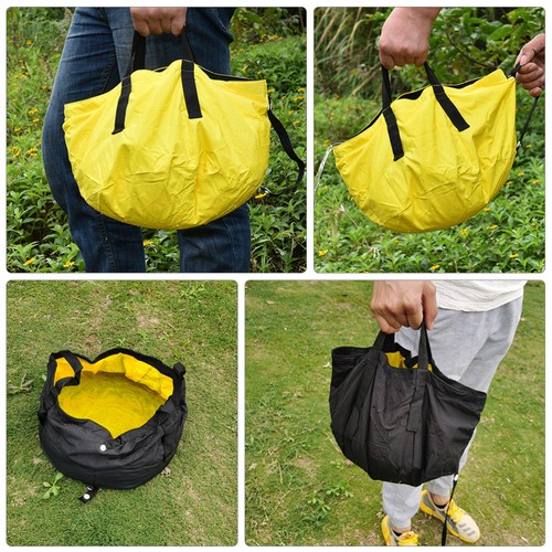 1Pc Outdoor Folding Travel Water Basin Portable Travel Foot Basin (Yellow) - Picture 6 of 12