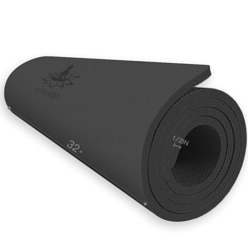 Hatha Yoga Extra Gruesa TPE Yoga Mat - 72"x 32" Espesor 1/2 Pulgada - Eco Friend...