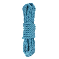 0.5 Inch 25 Feet Macrame Cord, Cotton Cord Rope String - Lake Blue
