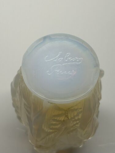 Sabino France Opalescent Art Glass Gaite Nude Nymph Perfume Scent Bottle 1940's - Picture 9 of 10