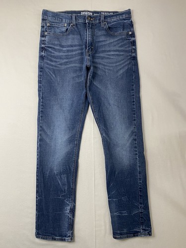 Denizen Levi 208 Regular Taper Fit Men's Size 32x31 Stretch Denim Blue Jeans | eBay