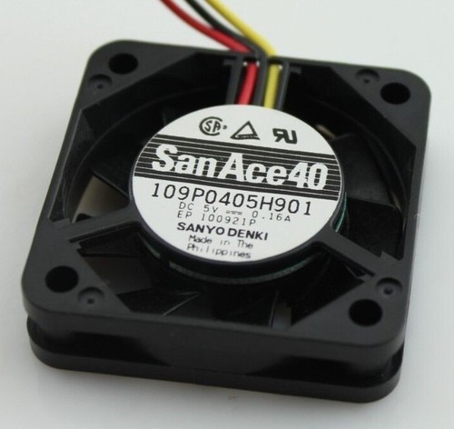 SanAce 40 New Qty 1 5v 0.16A DC Fan NOS SANYO DENKI 109P0405H901 40x40x10mm - Picture 5 of 5