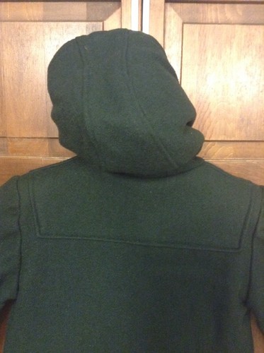 Giovanni Bellini Duffle Coat Hood Hooded Wool Green Made In USA Girls 5 Vintage - Picture 6 of 9