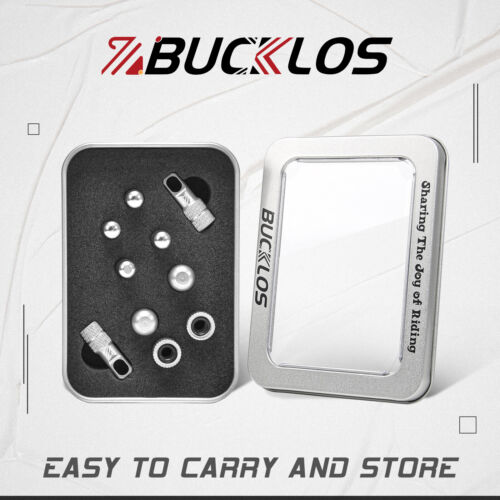 Tapa Válvula Bicicleta BUCKLOS Aluminio 4Presta Tapa 2Schrader Cap 2Presta Adaptador 2Herramientas - Imagen 14 de 24