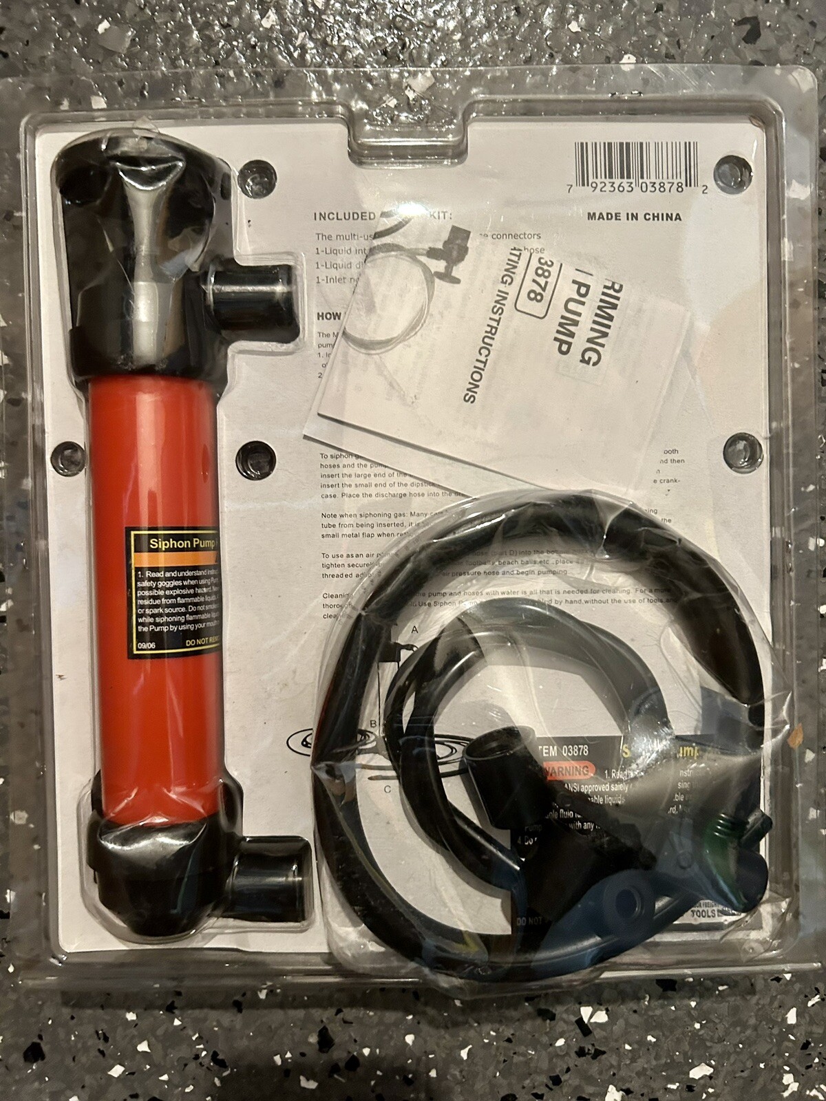 Harbor Freight Siphon Pump Kit 3878 Transfer Fluids Multi Use Factory