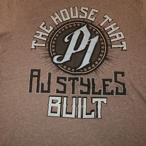 WWE AJ Styles T-Shirt The House That AN Styles Built Gray - Bild 3 von 8
