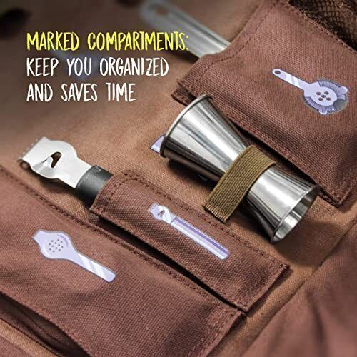 Barillio Bartender Bag Travel Bartender Kit Bag with Bar Tools | Professional - Picture 3 of 6