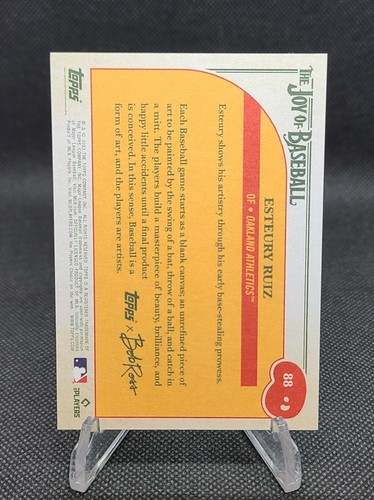 2023 Topps X Bob Ross The Joy of Baseball Esteury Ruiz RC #88 Athletics Rookie - Picture 2 of 2