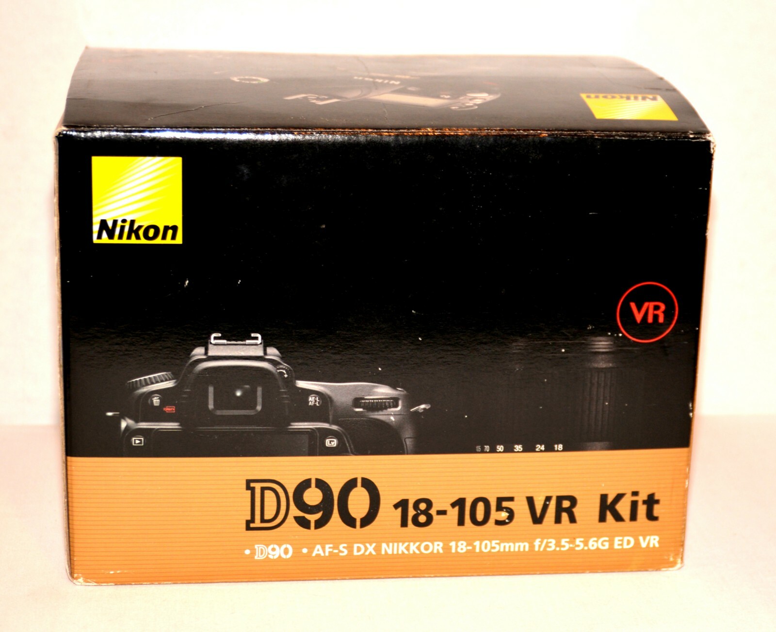 Nikon D90 DSLR Camera 18-105 G ED VR Lens Kit Box – (EMPTY BOX ONLY - NO CAMERA