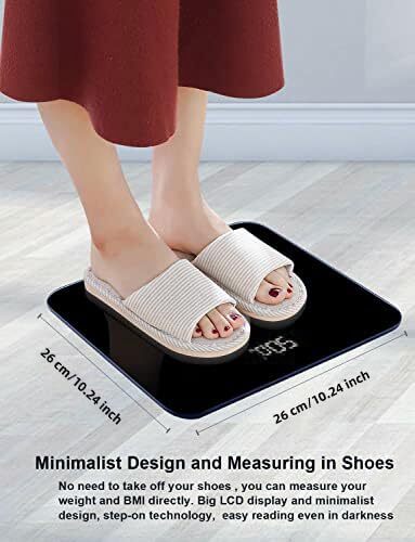 Healthkeep Digital Bathroom Scales for Body Weight, Weight Scale with Black - Picture 2 of 6