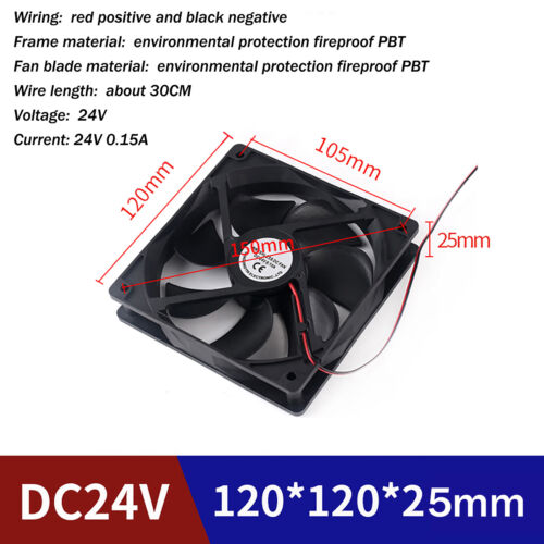 DC 5V 12V 24V Lüfter Gehäuselüfterfür PC Computer 40 50 60 80 90 120mm leise FAN - Bild 28 von 29