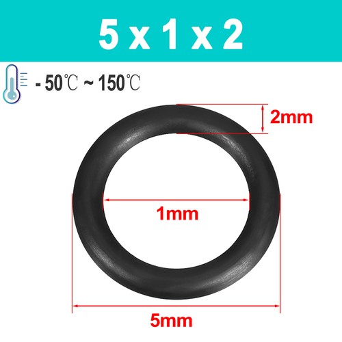 Sellos de junta tórica de goma EPDM de 2 mm sección transversal negro anillo de sellado resistente al ozono - Imagen 25 de 151