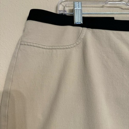 Lafayette 148 braune Damenhose Größe 16-18 schwarzer Bund flache Vorderseite zum Überziehen - Bild 6 von 14