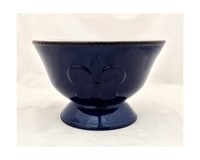 Tuscany Fleur De Lis Pedestal Fruit Bowl Color: Blue Blue Fruit Bowl Tuscany Fleur De Lis Pedestal Fruit Bowl Color: Blue Blue Fruit Bowl