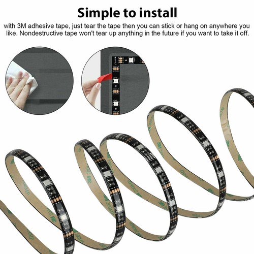 USB LED Strip Lights 1-5M RGB Colour 5050 Changing Tape TV Kitchen Backlight AU - Picture 14 of 15