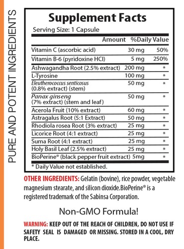 adrenal insufficiency - ADRENAL COMPLEX - rhodiola rosea root extract 1B - Picture 2 of 7