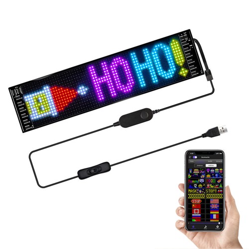 Scrolling RGB LED Sign Panel Screen Bluetooth APP Control for Shop Bar Car - Picture 3 of 16