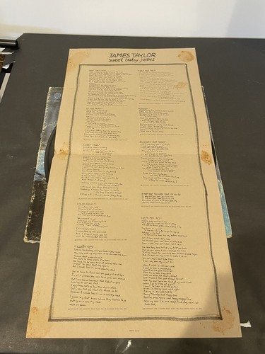 JAMES TAYLOR - SWEET BABY JAMES - 1970 WARNER BROS. VINYL RECORD - (G/G) - Picture 5 of 10