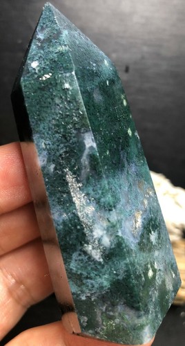 111g WOW! Ocean Jasper Quartz Geode Reiki Agate CRYSTAL WAND POINT Healing Y943 - Picture 6 of 6