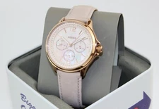 NEW AUTHENTIC FOSSIL SADIE MULTIFUNCTION ROSE GOLD PINK MOP WOMEN'S ES4785 WATCH