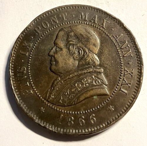 elfo Italia Estados Pontificios 4 Soldados 1866 An XXIR Papa Pío IX