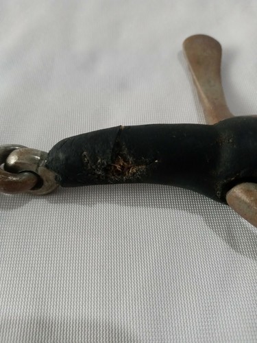 Vintage Horse Bit Iron & Rubber Mouthed Harness Bridles England Ranch Country - Picture 6 of 12
