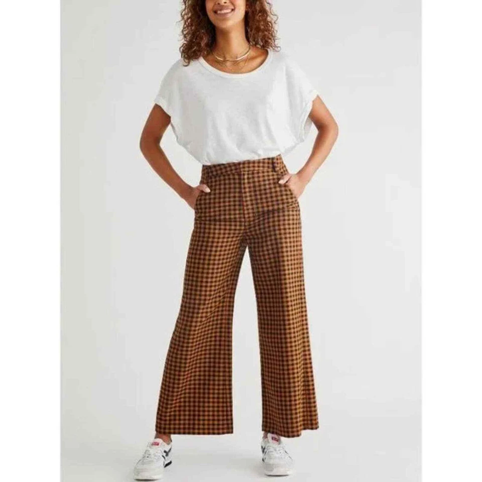 NWT Free People Mott Street Trousers / Tobacco Ginger Size 4