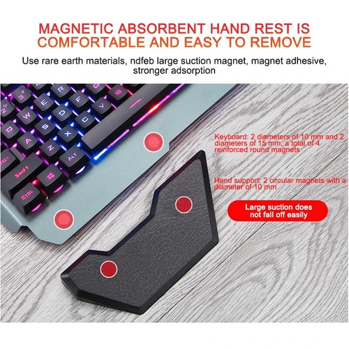 Gaming Keyboard RGB LED Backlight Plug and Play White/Black Waterproof Keycaps - Picture 5 of 23