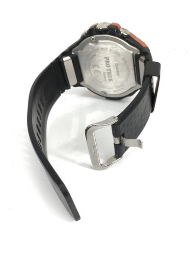 CASIO PRO TREK smart WSD-F20 Men's smart outdoor watch Black Orange Used - Picture 6 of 8