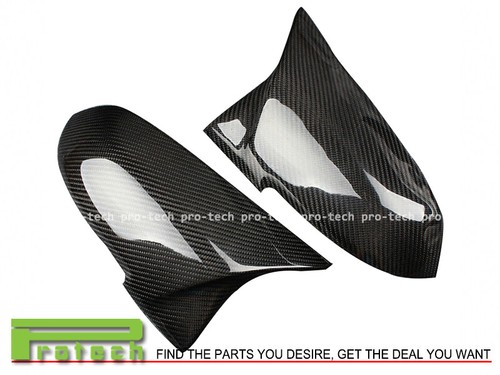 Carbon Fiber M4 Style Mirror Covers Replace Fit 2014-2017 BMW F10 F11 F07 LCI - Picture 2 of 2