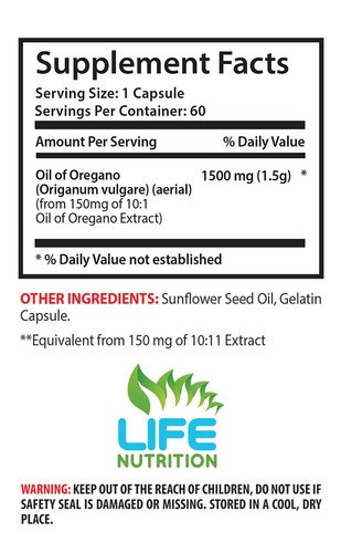 Calcium Powder - Oregano Oil 1500mg - Support Concentration Supplement 3B - Picture 2 of 6