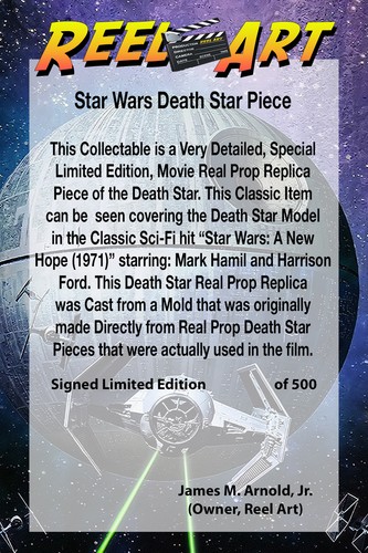 Star Wars Death Star Oberflächenstück B, echte Requisitenreplik, Massivharz - Bild 9 von 9