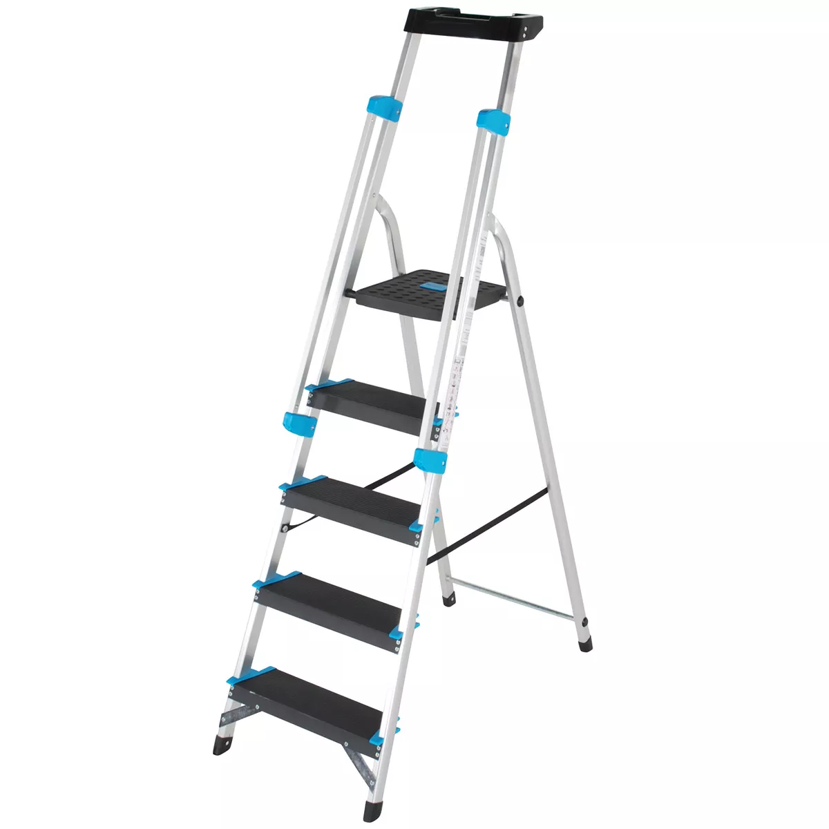 Step ladder with store seat on top