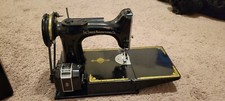 SINGER 221 Featherweight Sewing Machine - Working - W/ Case + Accessories 